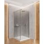 Zestaw Deante Kerria Plus drzwi prysznicowe 90 cm z profilem wnękowym chrom/szkło przezroczyste (KTSX041P, KTS000X) zdj.5