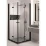 Zestaw Deante Kerria Plus drzwi prysznicowe 100 cm z profilem wnękowym czarny/szkło przezroczyste (KTSXN43P, KTSN00X) zdj.9