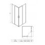 Deante Funkia Evo kabina prysznicowa 90x80 cm prostokątna chrom połysk/szkło przezroczyste KYC_0089P zdj.2