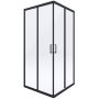 Zestaw Deante Funkia kabina prysznicowa 90 cm kwadratowa z brodzikiem Corner i syfonem czarny/szkło przezroczyste (KYCN41K, KTC041B, NHC025C) zdj.2