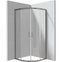 Deante Funkia Evo kabina prysznicowa 80x80 cm półokrągła titanium /szkło przezroczyste KYP_D088P zdj.1