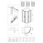 Deante Funkia Evo kabina prysznicowa 90x90 cm półokrągła titanium/szkło przezroczyste KYP_D099P zdj.2