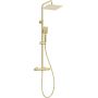 Deante Therm zestaw prysznicowy ścienny termostatyczny z deszczownicą złoty NACR4HT zdj.1