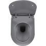 Zestaw Deante Peonia Zero miska WC wisząca bez kołnierza z deską sedesową wolnoopadającą slim antracyt (CDEDZPW, CDEDSOZ) zdj.5