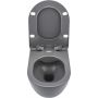 Zestaw Deante Peonia Zero miska WC wisząca bez kołnierza z deską sedesową wolnoopadającą slim antracyt (CDEDZPW, CDEDSOZ) zdj.6