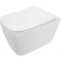 Deante Hiacynt zestaw miska WC bez kołnierza z deską wolnoopadającą Slim biały CDYD6ZPW zdj.1