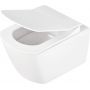 Zestaw Deante Anemon Zero miska WC wisząca bez kołnierza z deską sedesową wolnoopadającą slim biały (CDZ6ZPW, DCDZ6ZOZ) zdj.2