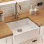 Deante Sabor zlewozmywak ceramiczny 59,5x47,5 cm biały ZCB610K zdj.6