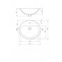Deante Konwalia umywalka 52x45 cm owalna wpuszczana biała CDK6U5B zdj.2