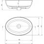 Deante Alpinia umywalka 45,5x31 cm owalna nablatowa biała CGA_6U4S zdj.2