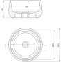 Deante Arnika umywalka 35,3x35,3 cm okrągła nablatowa biała CGN_6U33 zdj.2