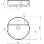 Deante Round umywalka 42x42 cm okrągła nablatowa biała CGR_6U4B zdj.2