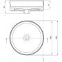 Deante Round umywalka 40x40 cm okrągła nablatowa biała CGR_6U4S zdj.2