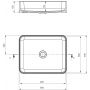 Deante Temisto umywalka 50x40 cm prostokątna nablatowa czarna CQT_NU5S zdj.2