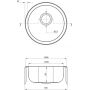Deante Cornetto zlewozmywak 43,5 cm stalowy okrągły stal dekor ZHC3803 zdj.2