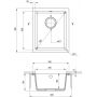 Deante Corda zlewozmywak granitowy 40x32 cm szary/grafitowy/onyx ZQA_G10B zdj.2