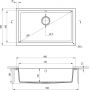 Deante Corda zlewozmywak granitowy 73x43 cm szary/grafitowy/onyx ZQA_G10D zdj.2