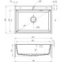 Deante Eridan zlewozmywak granitowy 70x52 cm szary/grafitowy/onyx ZQE_G103 zdj.2