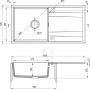 Deante Eridan zlewozmywak granitowy 100x52 cm szary/grafitowy/onyx ZQE_G713 zdj.2