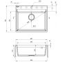 Deante Corio zlewozmywak granitowy 60x50 cm beżowy ZRC_710A zdj.2