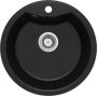 Deante Solis zlewozmywak granitowy 48 cm wpuszczany czarny mat ZRSN803 zdj.3