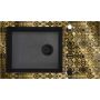 Deante Capella zlewozmywak szklano-granitowy 86x50 cm grafitowy metalik/złoto ZSCGG2C zdj.1