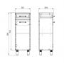 Elita Sunn szafka 30,1x29,6x84,1 cm boczna stojąca biały połysk RE169197008060 zdj.2