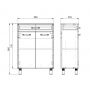 Elita Sunn szafka 58,6x29,6x84,1 cm boczna stojąca biały połysk RE169199008060 zdj.2