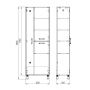 Elita Sunn szafka 60x34,1x182 cm boczna stojąca biały połysk RE169203008060 zdj.2