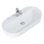 Elita Babette umywalka 81,5x41,5 cm owalna nablatowa biała 145109 zdj.1