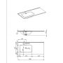Elita Skappa umywalka 101x46,6 cm prostokątna meblowa-z blatem biała RE041004068060 zdj.2