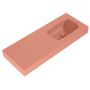 Elita Dimple umywalka 121x46 cm prostokątna ścienna prawa terra pink matt RE041202026600 zdj.1