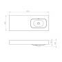 Elita Dimple umywalka 121x46 cm prostokątna ścienna fume matt RE041202027020 zdj.2