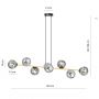 Emibig Gravity lampa wisząca 8x10W czarny/złoty/grafit 1237/8 zdj.8