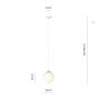 Emibig Royal lampa wisząca 1x10 W biała/złota 1244/1 zdj.2