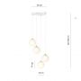 Emibig Royal lampa wisząca 4x10 W biała-złota 1244/4 zdj.2