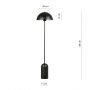 Emibig Kava lampa stojąca 1x15 W czarny 1307/LP1 zdj.2