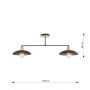 Emibig Kobe lampa podsufitowa 2x15W czarny 1318/2 zdj.2