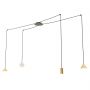 Emibig Fuji lampa wisząca 4x W czarna-złota 13504 zdj.1