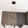 Emibig Vander lampa wisząca 3x15 W czarna-złota 13643PREM zdj.4