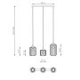 Emibig Vander lampa wisząca 3x15 W czarna 1365/3 zdj.2