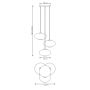Emibig Coco lampa wisząca 3x15 W biała-czarna 1376/3PREM zdj.2