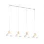 Emibig Moto lampa wisząca 4x15 W biała-złota 1387/4 zdj.1