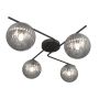 Emibig Vespa lampa podsufitowa 4x10 W czarna-grafitowa 1396/4 zdj.1