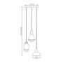 Emibig Fox lampa wisząca 3x15 W czarna 1402/3PREM zdj.2