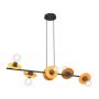 Emibig Token lampa wisząca 6x15 W czarna-pomarańczowa 1428/6 zdj.1
