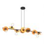 Emibig Token lampa wisząca 8x15 W czarna-pomarańczowa 1428/8 zdj.1