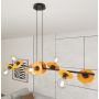 Emibig Token lampa wisząca 8x15 W czarna-pomarańczowa 1428/8 zdj.5