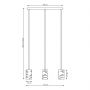 Emibig Tank lampa wisząca 3x15 W czarna 1431/3 zdj.2