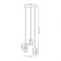 Emibig Tank lampa wisząca 3x15 W czarna 1431/3PREM zdj.2